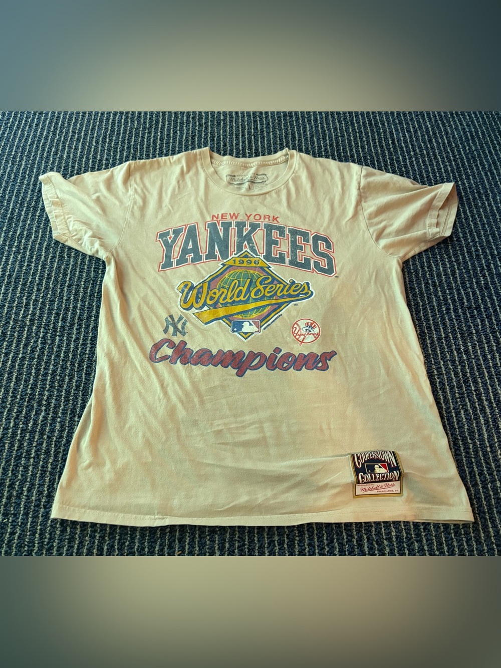 Mens Large New York Yankees Shirt 1996 World Series Champions Mitchell & Ness